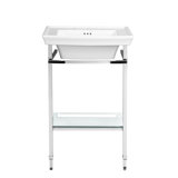 DXV Wyatt 24 Inch Sink with Console Legs - Three Faucet Holes