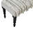 Kilwin Handmade Neutral Wool & Cotton Fringed Upholstered Entryway Accent Bench
