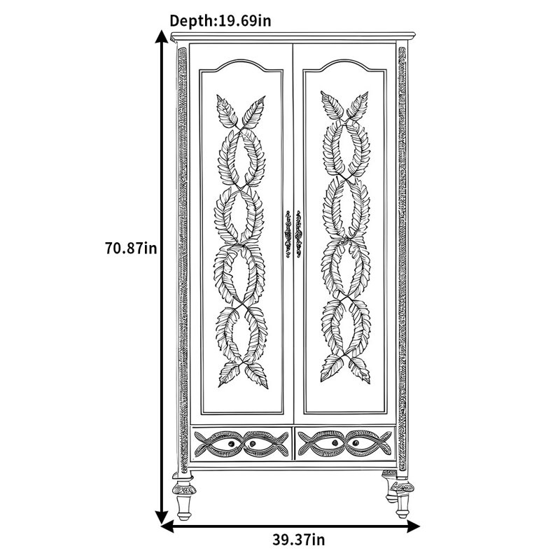 Garde-robe American Retro Country, Blanc