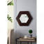 Miroir hexagonal polyvalent avec cadre en bois naturel pour des espaces élégants-615522440