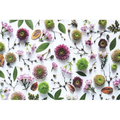 Murale lisse à motif floral l 8 pi x l 126 po Bump