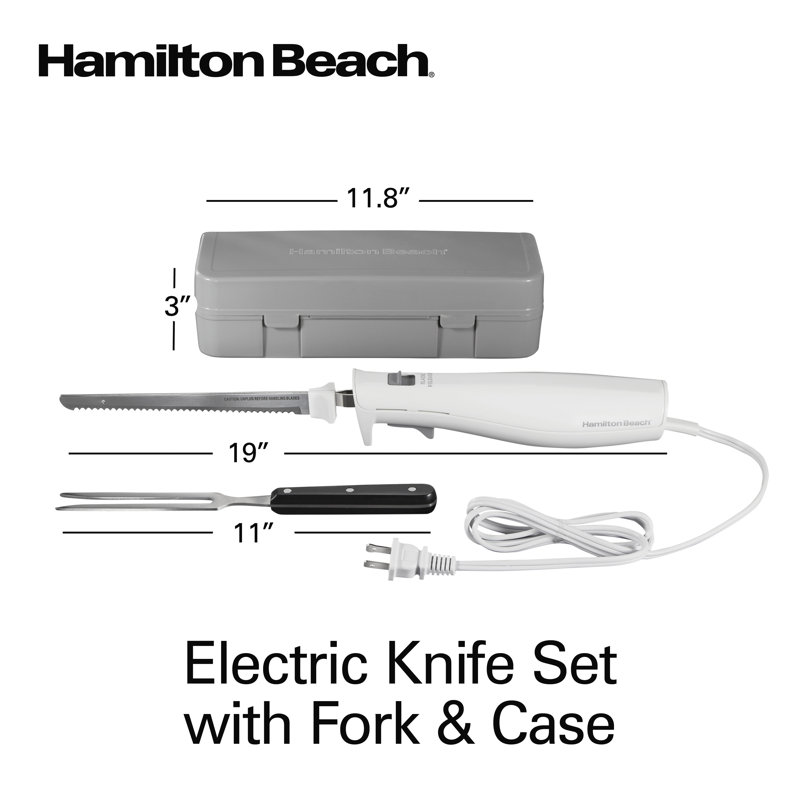 Ensemble de couteaux électriques avec fourchette et étui Hamilton Beach®