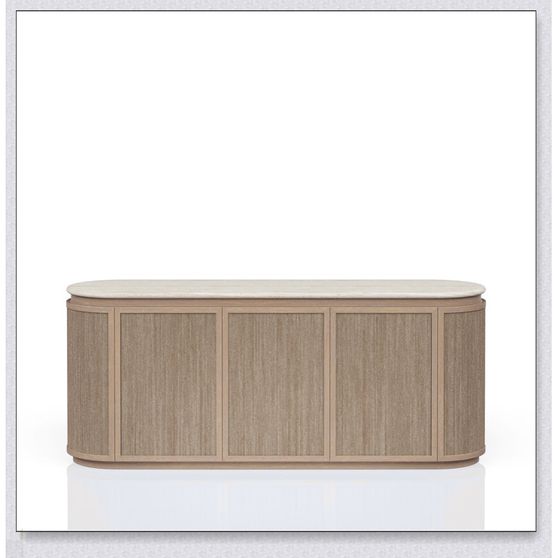 Desserte durable et en corde avec beaucoup de rangement, pour les cuisines et les salles à manger modernes.