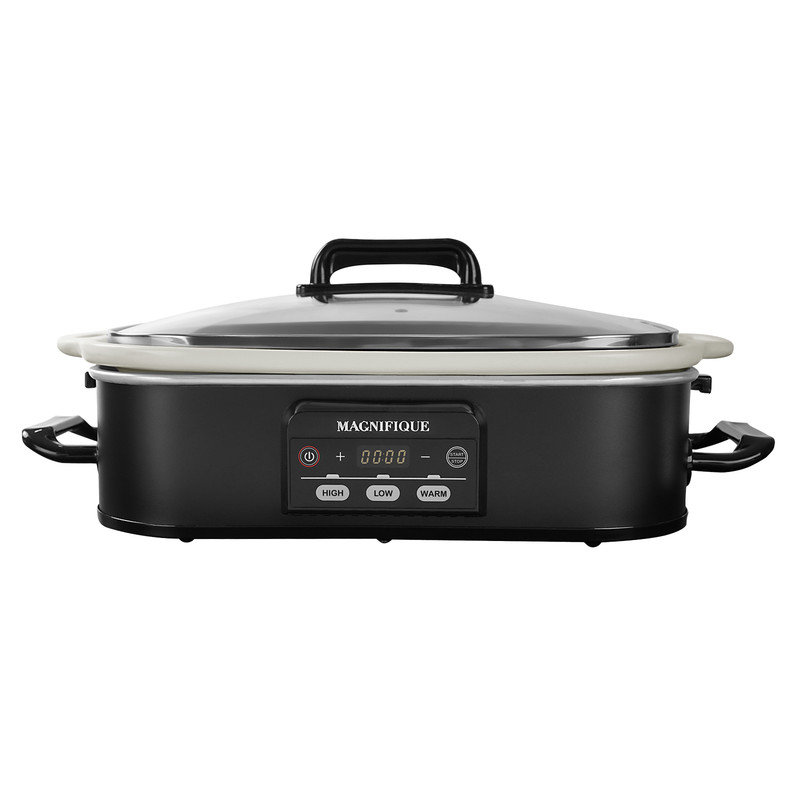 Magnifique Small 4 Quart Casserole Programmable Slow Cooker Black, Black