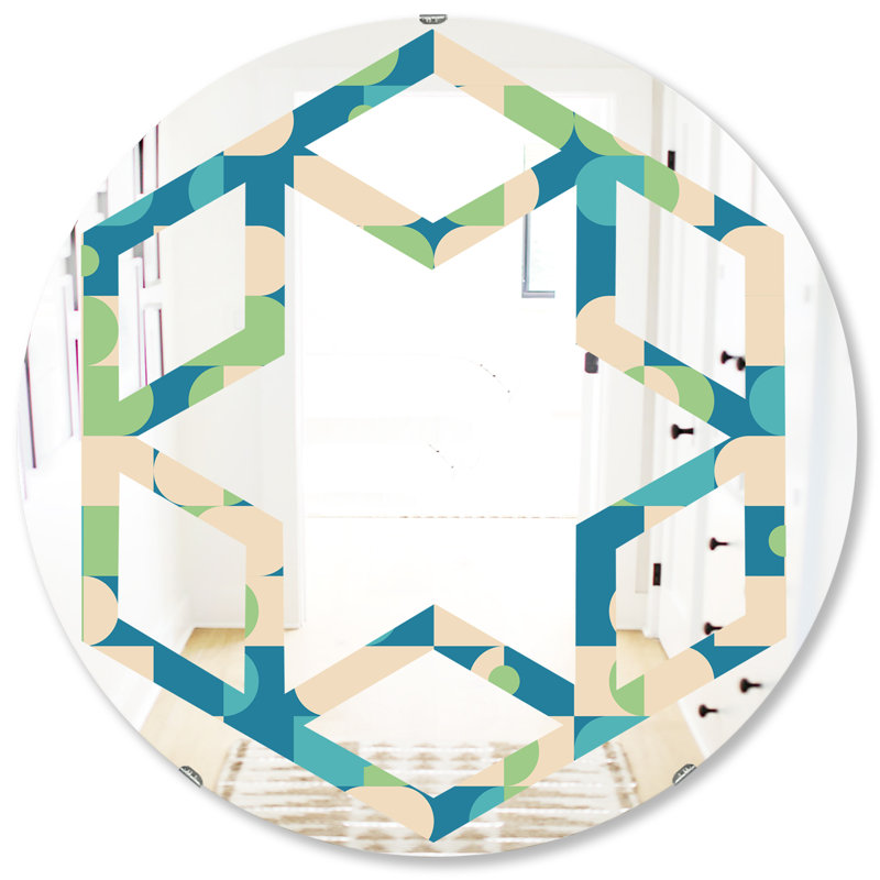 Miroir mural Hexagon Star, H 31,5 po x l po