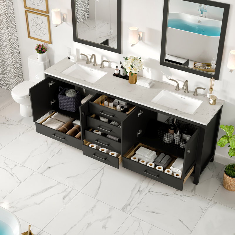 Minnich 84" Double Bathroom Vanity Set
