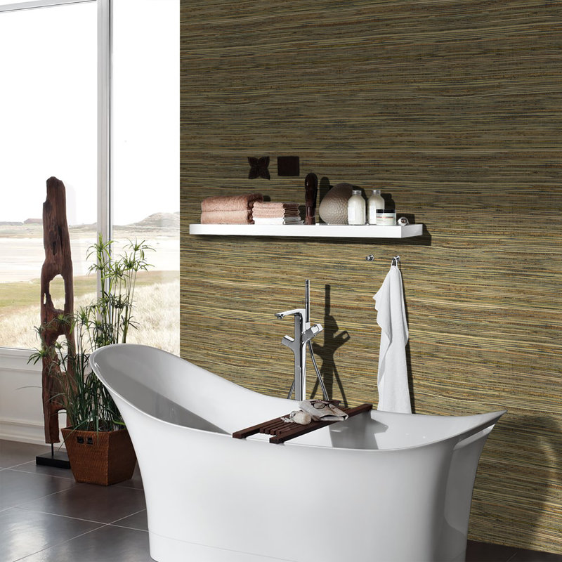 Rouleau de papier peint uni en tissu l 24 pi x l 36 po herbe Bakersfield