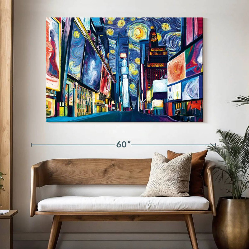 Lilie Time Square Starry Night, H 34 po x l 51 po