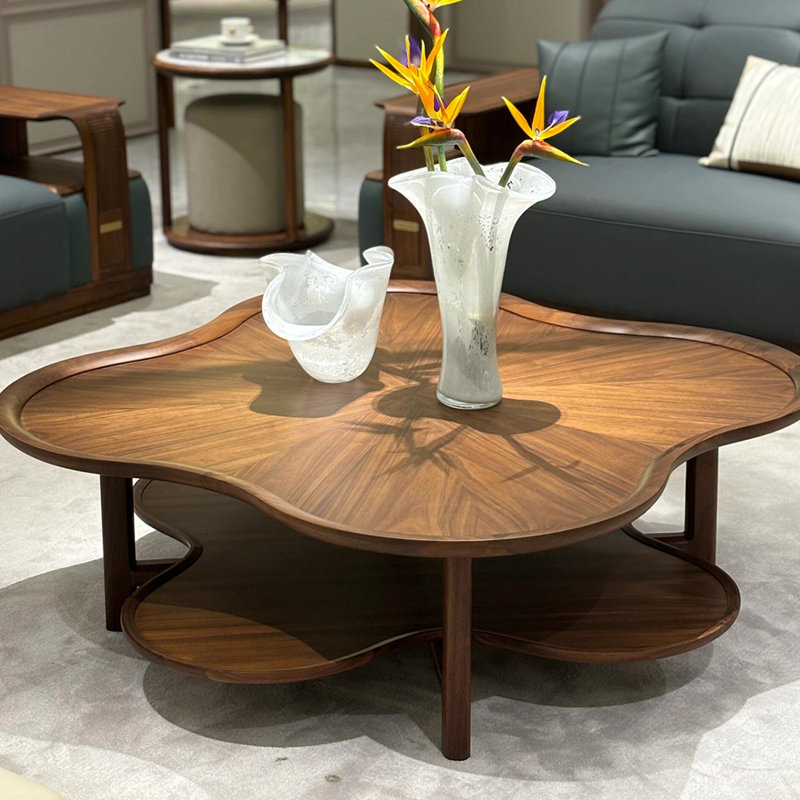 Hexagon Wood Coffee Table