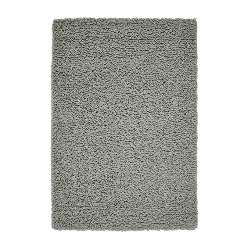 Indigo Solid Colour Wool Hand Woven Area Rug, Rectangle 80 x 150cm