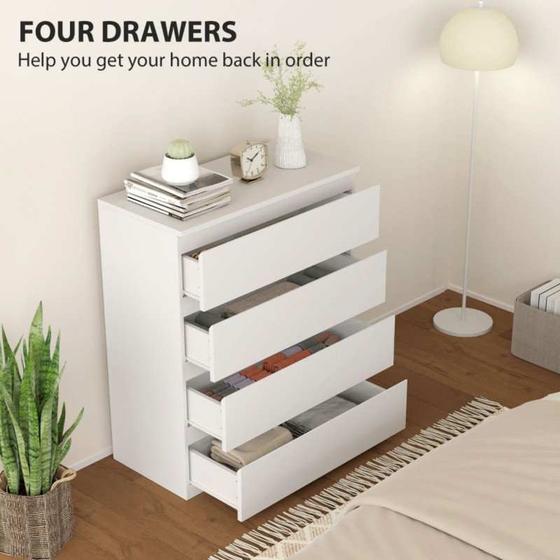 80 cm W Chest of 4 Drawers