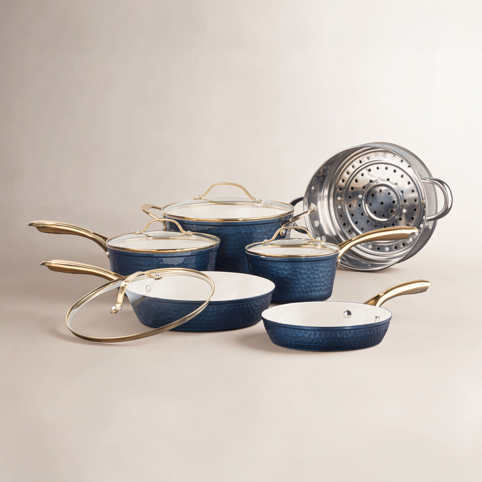 Gotham Steel Original 10-Piece Set, Navy
