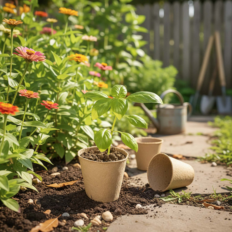 Paquet de 120 pots de tourbe biodégradables 3,15 "avec trous de drainage pour les semis et les herbes