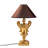 Elegant Baroque Table Lamp, Gold Finish, 19.7 x 19.7 x 30.3 inches | 100% Polyester Fabric Shade, Cap Size: Ø4.7 x H9.8 inches | E27 Socket, Max 40W | Perfect for Glam Home Decor, Stylish & Functional Lighting-1299501237