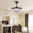 48" Dimmable Crystal Ceiling Fan With Led Lights And Remote Control-88080414