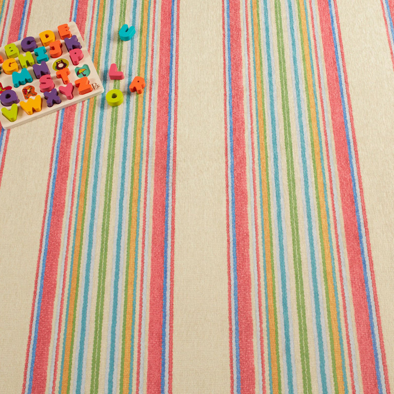 Cady Stripe Multi Machine Washable Rug, Rectangle 5' x 8'