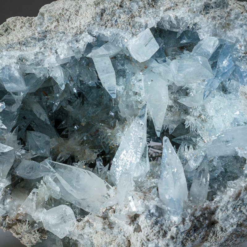 Blue Celestite Cluster Geode from Sankoany, Ketsepy Mahajanga, Madagascar (13.5 Lbs)