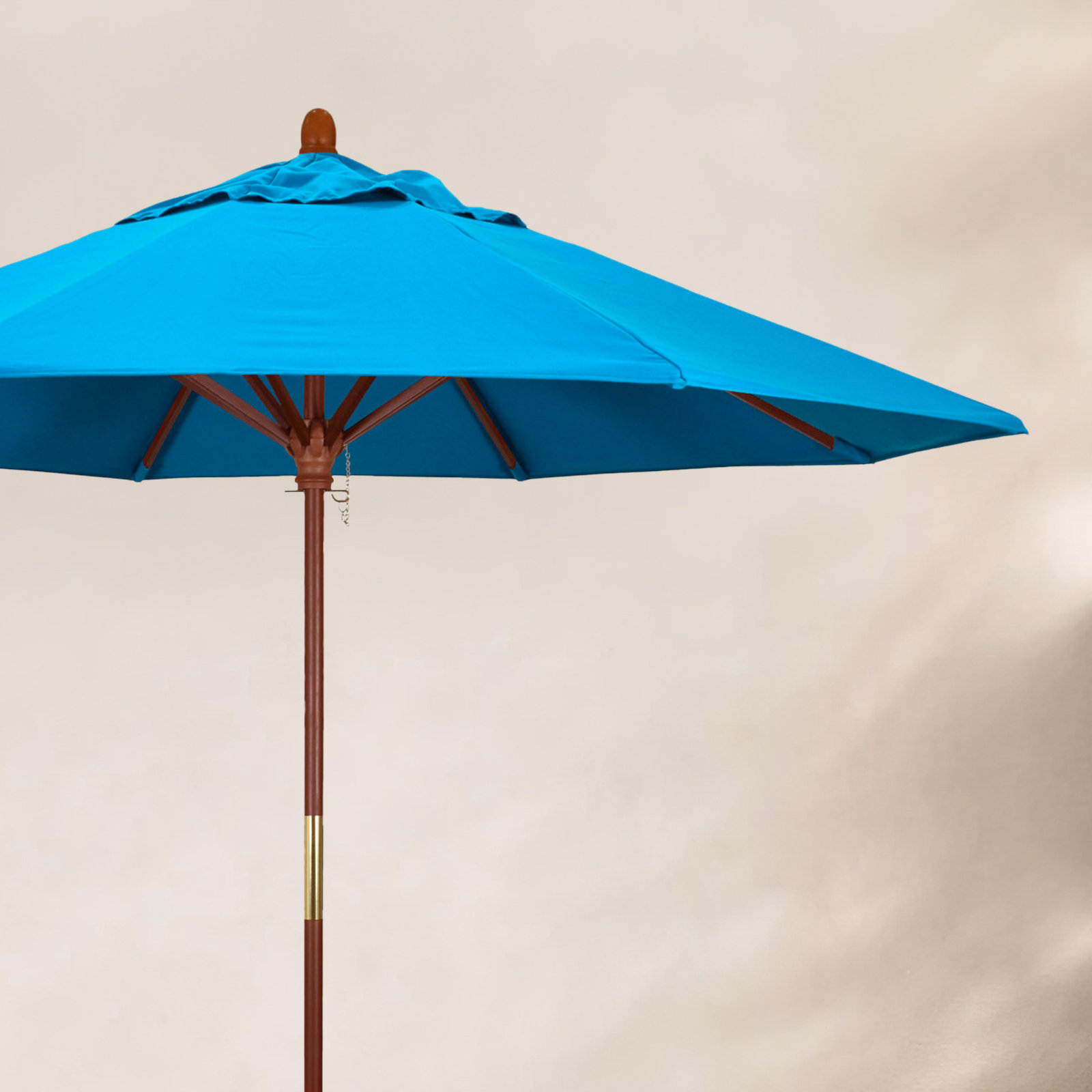 Manford 108'' Sunbrella® Outdoor Umbrella, Canvas Cyan Sunbrella® Canvas