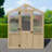Meridian 6.7' x 9.7' Greenhouse with Cedar Wood Frame and Polycarbonate Panels Spacious Weather-Resistant Design