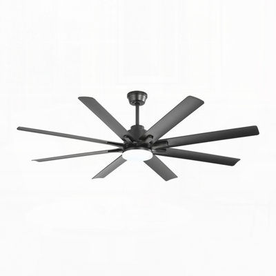 Ventilateur de plafond 66 pouces à profil bas en ABS avec lumières à intensité variable et télécommande, moteur CC réversible à 6 vitesses pour l'intérieur
