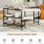Table mobile pour ordinateur portable avec rotation à 360 ° avec 2 tablettes de rangement à 2 niveaux et 6 roues universelles -635795271