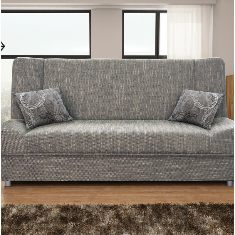 Vivanco Upholstered 77'' Sleeper Sofa, Gray
