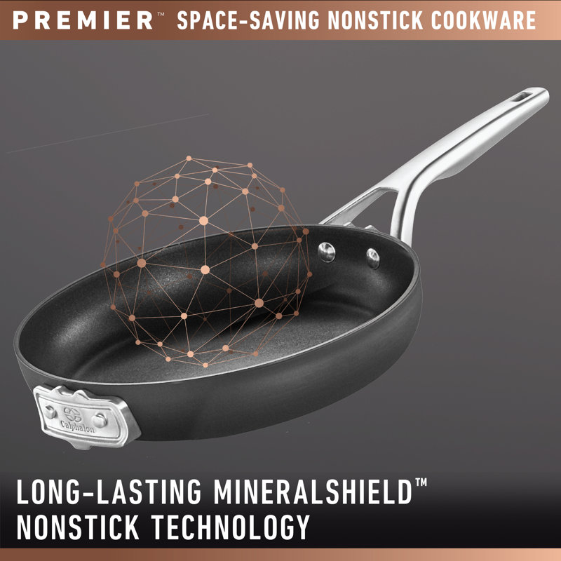 Calphalon Premier Space-Saving Hard-Anodized Nonstick 5-Quart Saute Pan With Lid