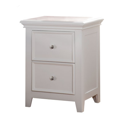 Arnette 2-Drawer Nightstand in White by Wildon Home