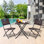 Square 3 - Piece 2 - Person 60Cm L Outdoor Bistro Set