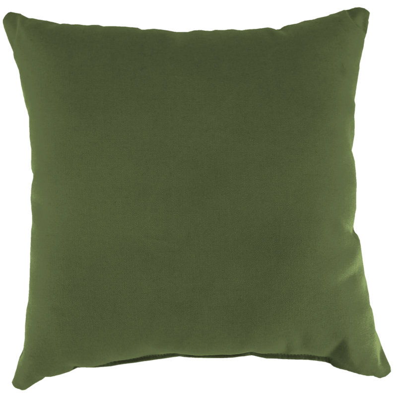 16" x 16" Outdoor Throw Pillow, Veranda Hunter, Solid Color