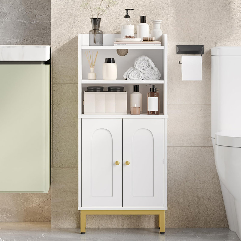 Mini Floor Cabinet with 2 Door and Shelves