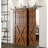 Brushed Nickel Diamond Design Z-Shape Double Track Bypass Two Door Hardware Kit(Door Not Included）-45200056
