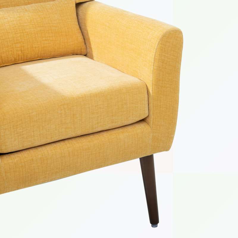 Fauteuil d'appoint Kawonna, Chenille jaune