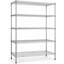 Étagère à quatre niveaux en fil métallique chromé Express KitchQuip, 183 cm (L) x 46 cm (P) x 188 cm (H), certifiée NSF