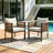2-Pieces Outdoor Metal Patio Club Chair