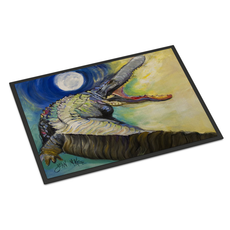 Tapis de porte d’intérieur anti-dérapant alligator, Rectangle 1 pi 6 po x 2 pi 3 po
