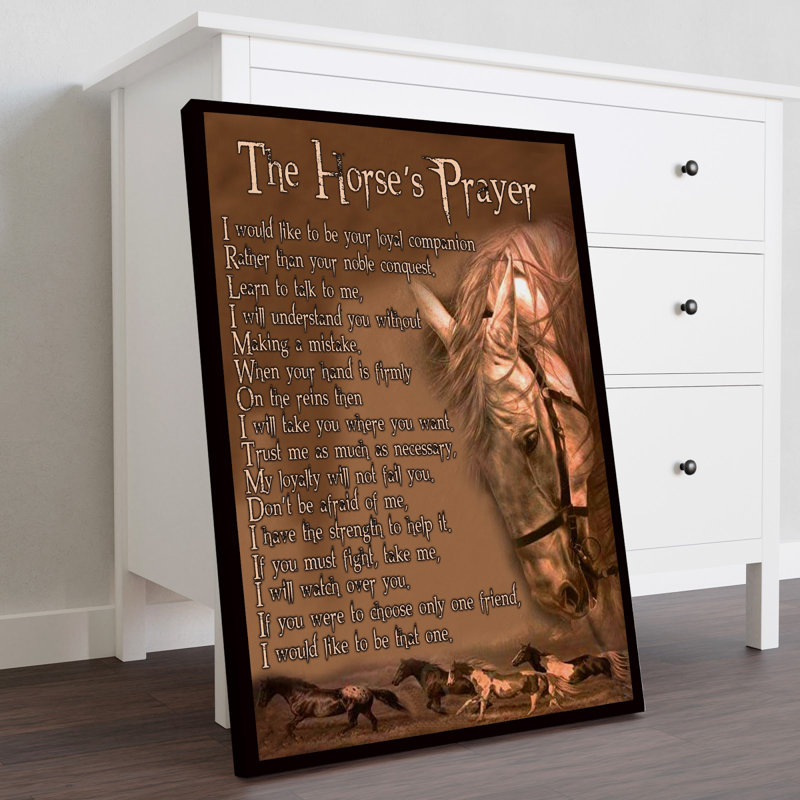 Toile tendue avec châssis The Horse's Prayer
