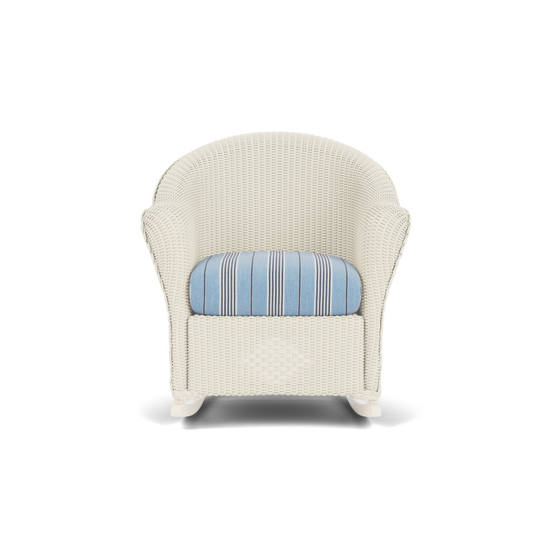 Reflections Outdoor Rocker Chair, Hansen Sky, Ivory