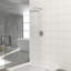 Robinet de douche à effet pluie de 10 pouces, nickel brossé - Valve équilibrée, fixation murale, installation facile et système de poutre, tête de pluie de 10 po, propreté