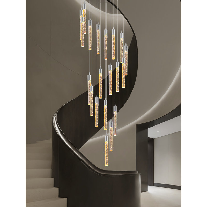 20 - Light Stainless Steel LED Cluster Pendant