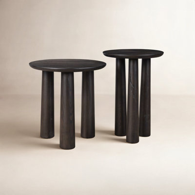 Geof Solid Wood Nesting End Table