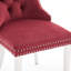 Chaise de salle à manger rembourrée en velours rouge American Traditional American Wine
