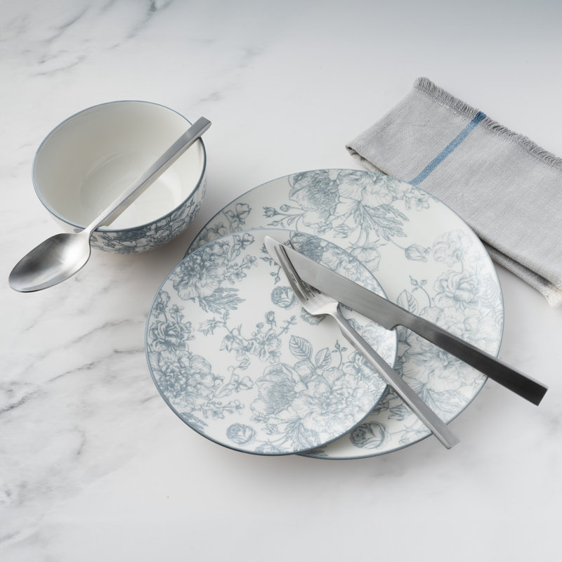 White Porcelain 12 Piece Dinnerware Set, Service for 4