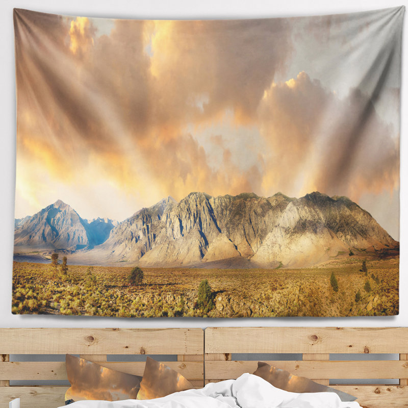 Paysage, tapisserie de montagne de la Sierra Nevada, H 32 po x l 39 po