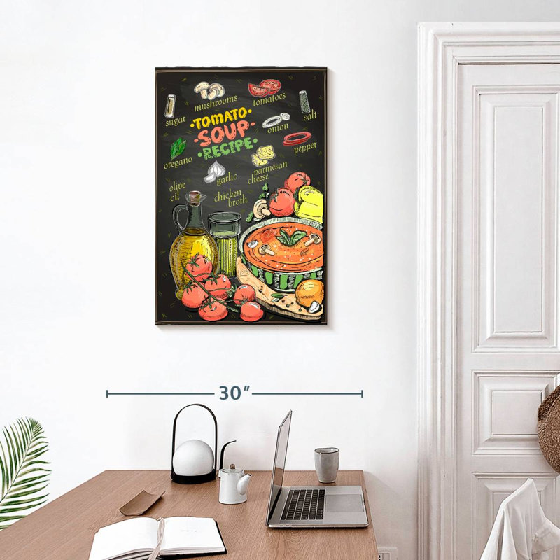 Tomato Soup Recipe Digital Art, 30" H x 20" W