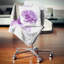 Coussin à imprimé floral aquarelle mauve-30746004-30746000