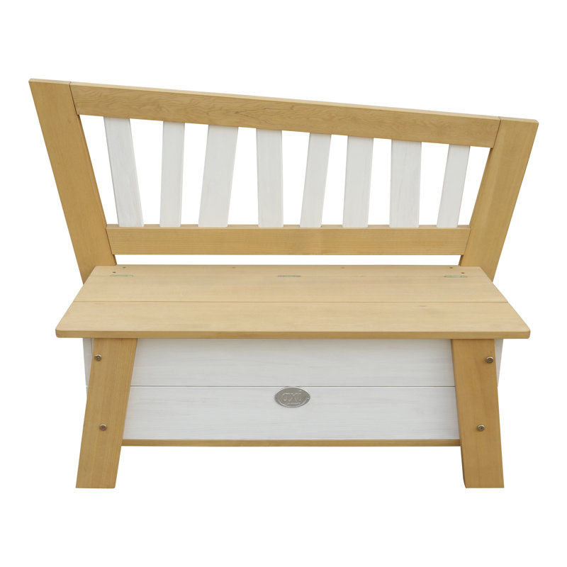 Corky Storage Bench, Brown/White