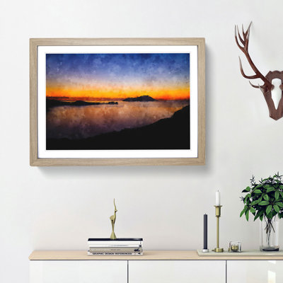 Sunset in Kythnos Greece - Picture Frame Painting Print