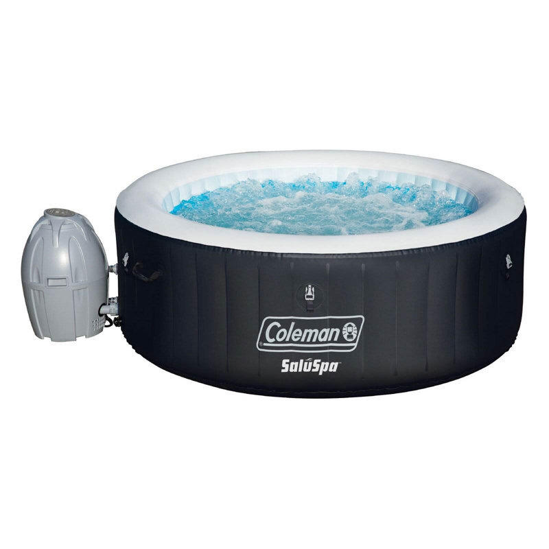 Coleman 120 Volt Vinyl Round Inflatable Hot Tub in Black