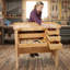 Bureau de fabrication de bijoux durable avec plateau coulissant pour mandrins et fente remplaçable pour broches de banc